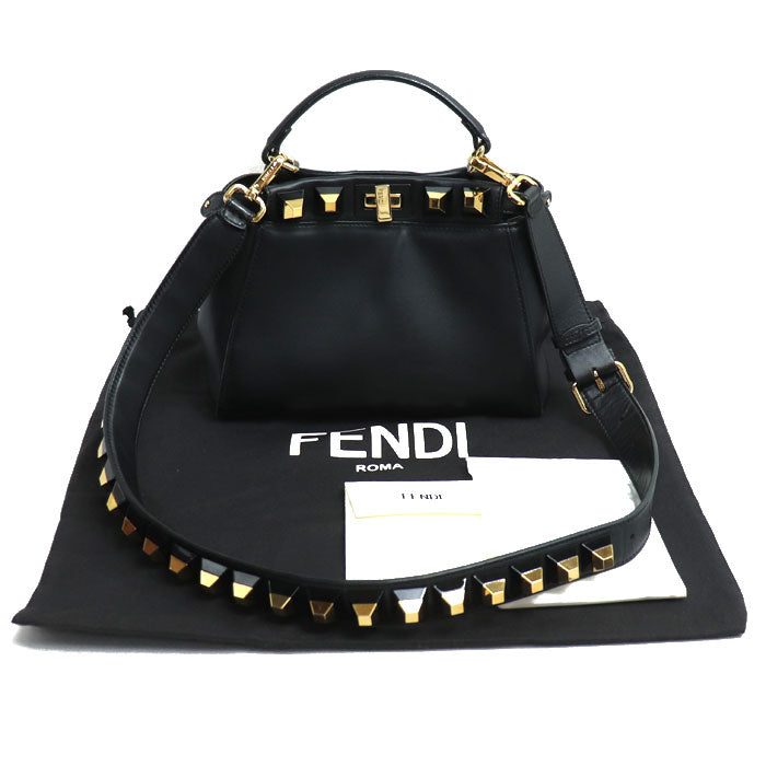 Fendi Mini Peekaboo Studded 2Way Shoulder Bag