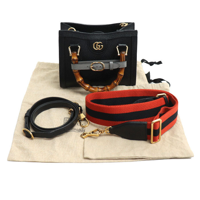 Gucci Diana Mini 2Way Shoulder Bag Black