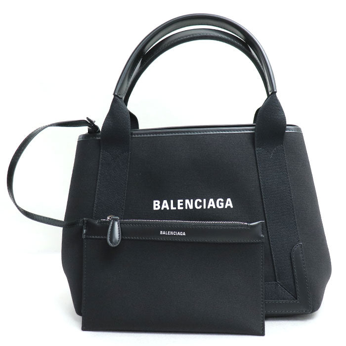 Balenciaga Navy Cabas S Handbag Black