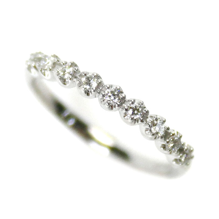 K18WG White Gold Diamond Ring 0.12ct