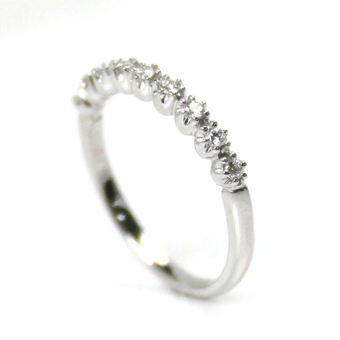 K18WG White Gold Diamond Ring 0.12ct