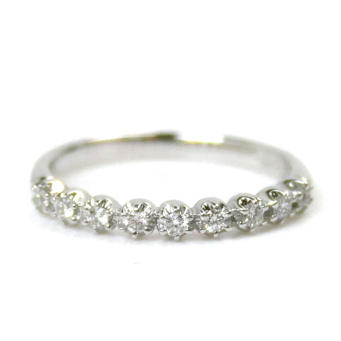 K18WG White Gold Diamond Ring 0.12ct