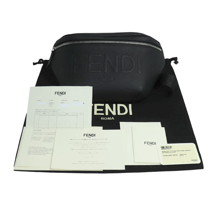 Fendi Shadow Diagonal Belt Bag Black