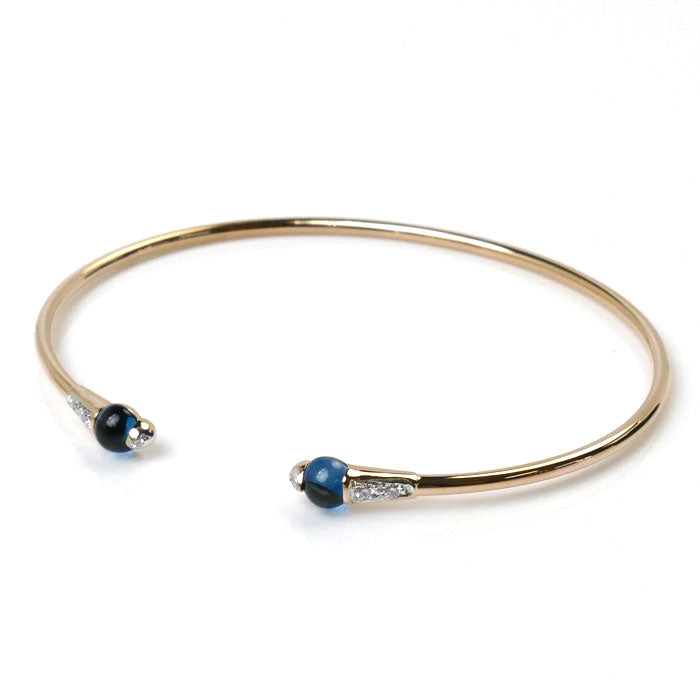 Pomellato K18PG Pink Gold Blue Topaz Bracelet