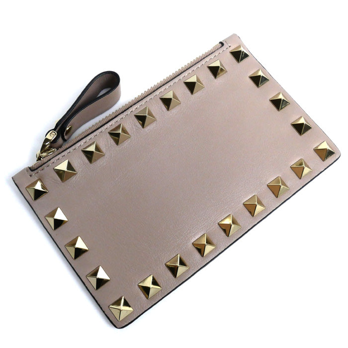 Valentino Leather Studded Coin Case