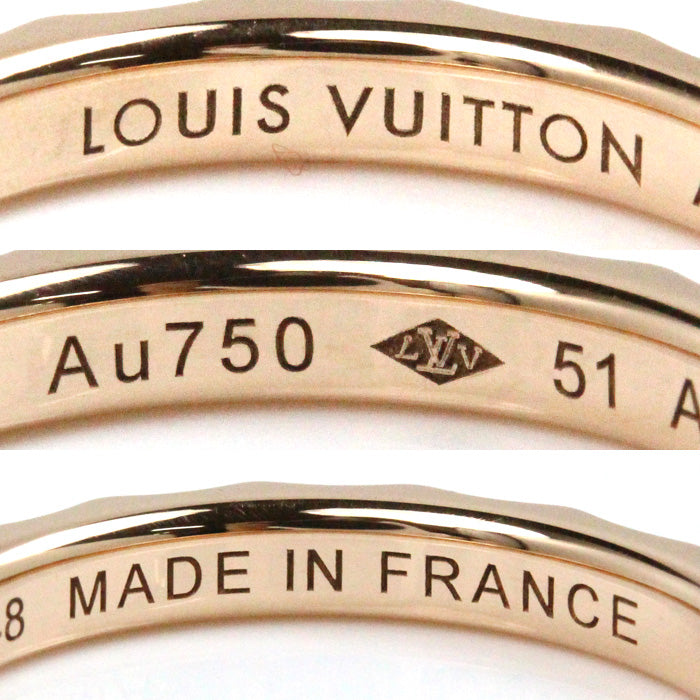 Louis Vuitton Pink Gold Monogram Ring Q9F73E