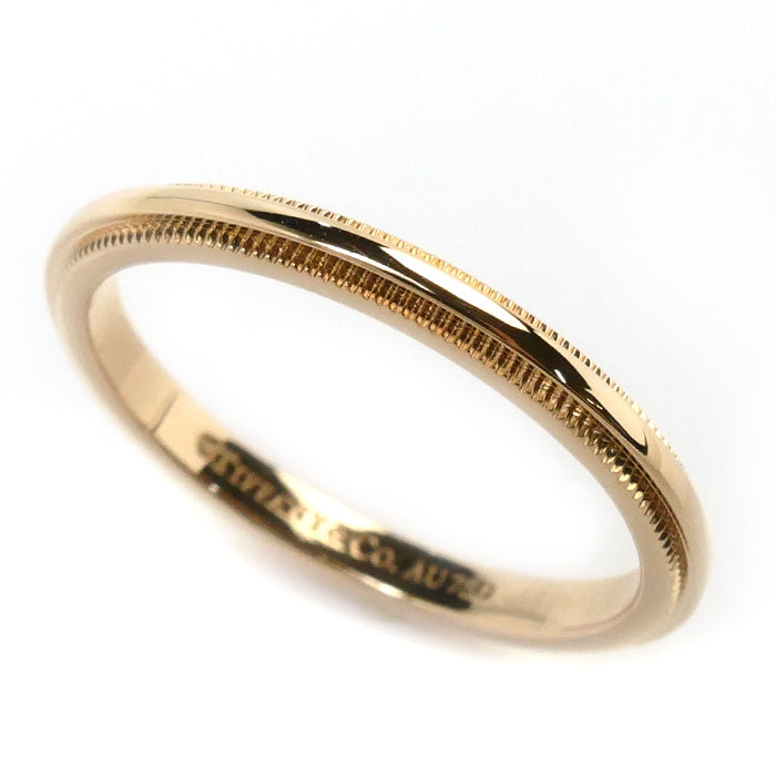 Tiffany & Co Pink Gold Milgrain Band Ring