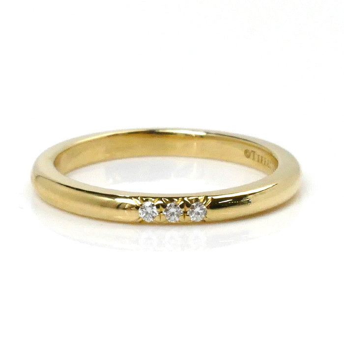 Tiffany & Co Yellow Gold Diamond Classic Band Ring