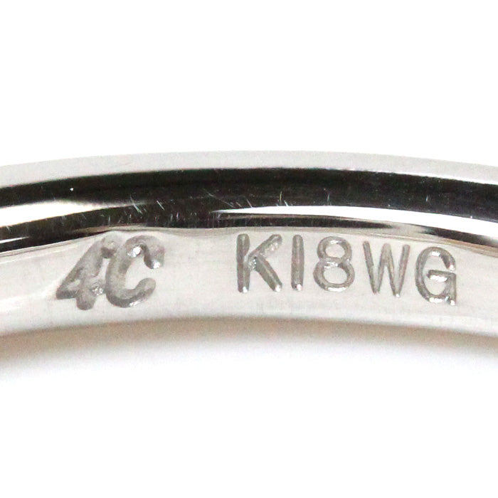 4℃ K18WG White Gold Diamond Ring