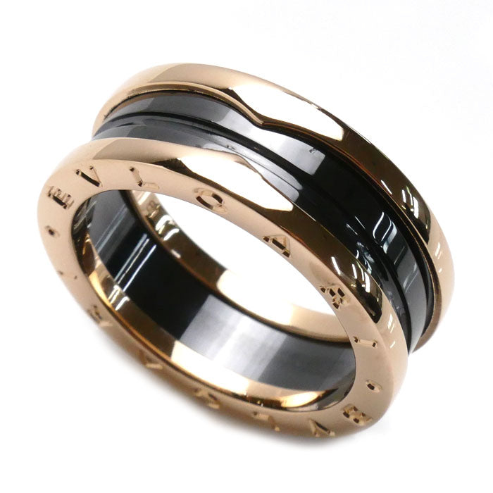 Bvlgari K18PG Pink Gold Ceramic B-ZERO1 Ring