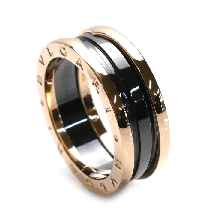 Bvlgari K18PG Pink Gold Ceramic B-ZERO1 Ring