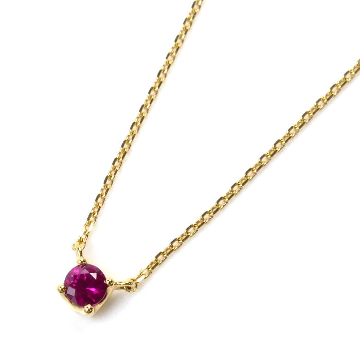 Vendome Aoyama K18YG Yellow Gold Ruby Necklace