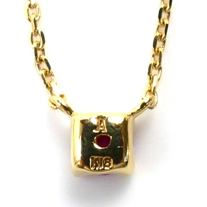 Vendome Aoyama K18YG Yellow Gold Ruby Necklace