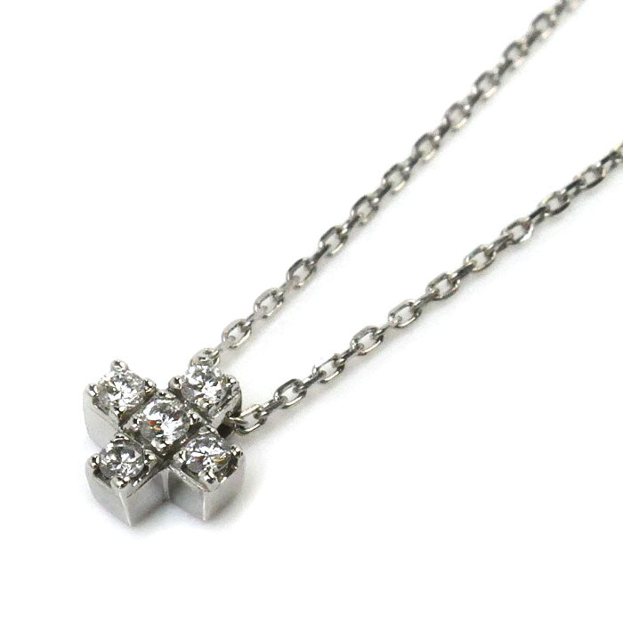 4℃ Pt850 Platinum Diamond Necklace