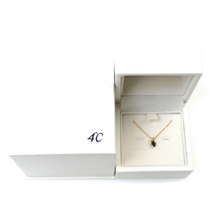 4℃ K18 Gold Sapphire Diamond Necklace