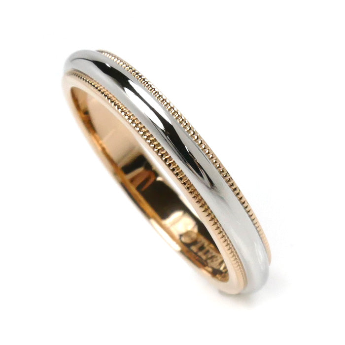 Tiffany & Co Pink Gold Platinum Milgrain Ring