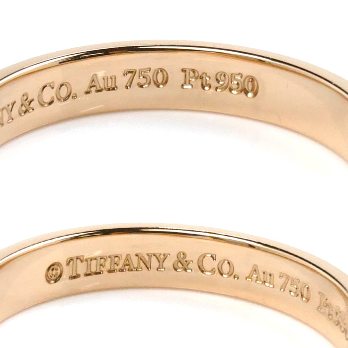 Tiffany & Co Pink Gold Platinum Milgrain Ring