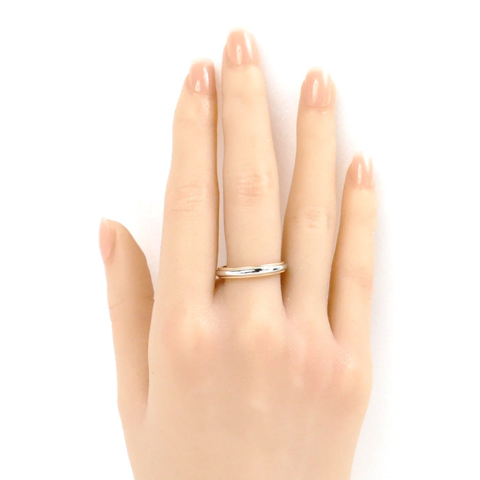 Tiffany & Co Pink Gold Platinum Milgrain Ring