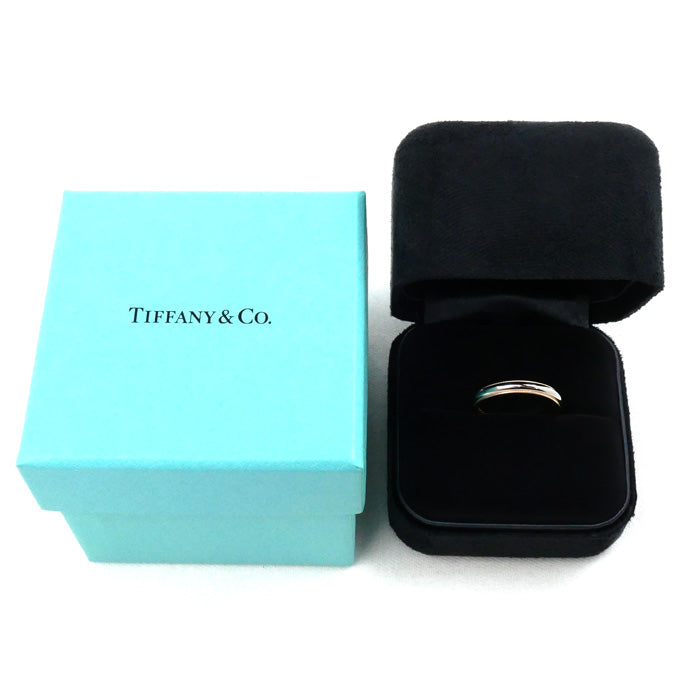 Tiffany & Co Pink Gold Platinum Milgrain Ring