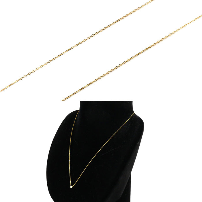 K18YG Yellow Gold Diamond Moon Necklace