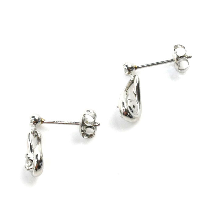 4℃ Pt900 Platinum Diamond Earrings