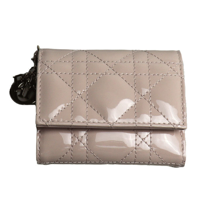 Dior Lady Dior Lotus Wallet Tri-fold