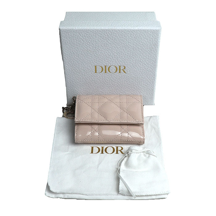 Dior Lady Dior Lotus Wallet Tri-fold