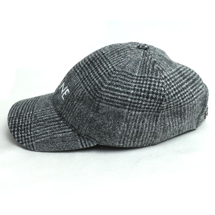 Celine Wool Logo Cap Gray Unisex