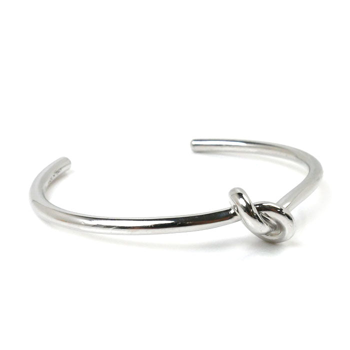 Celine Brass Rhodium Finish Knot Bangle