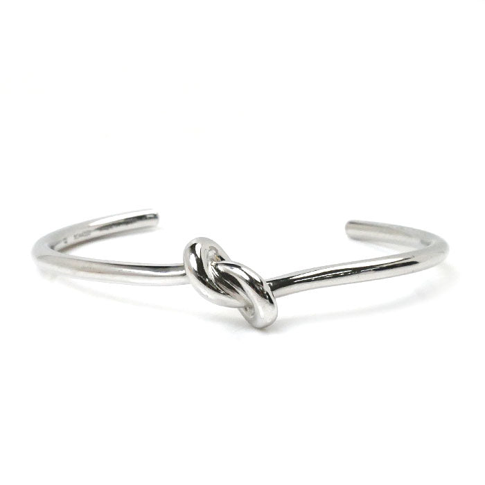 Celine Brass Rhodium Finish Knot Bangle