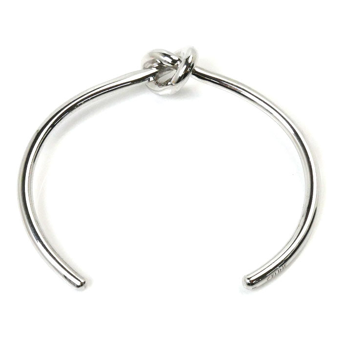 Celine Brass Rhodium Finish Knot Bangle