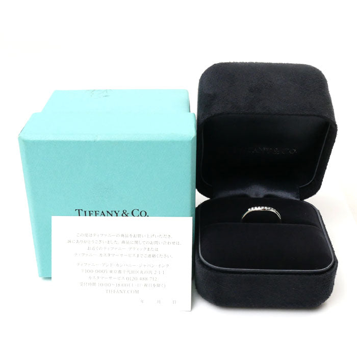 Tiffany & Co Platinum Diamond Curved Band Ring