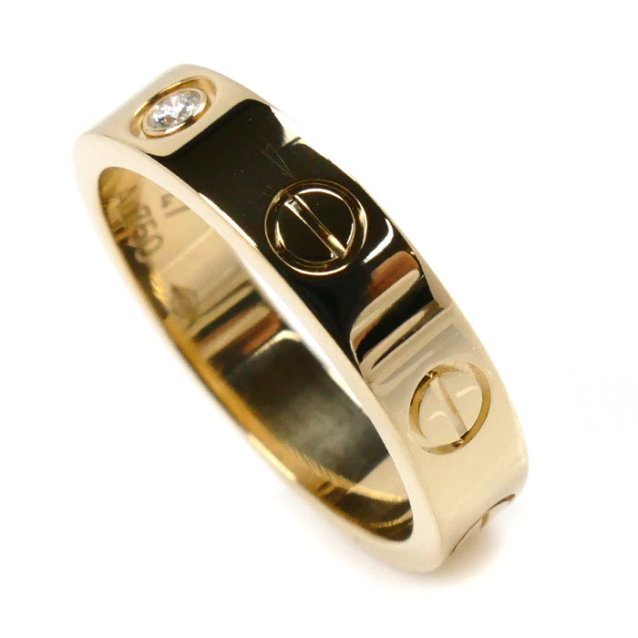 Cartier Yellow Gold Mini Love Diamond Ring