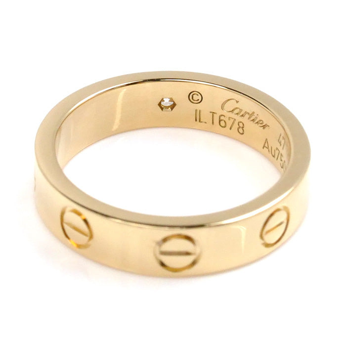 Cartier Yellow Gold Mini Love Diamond Ring