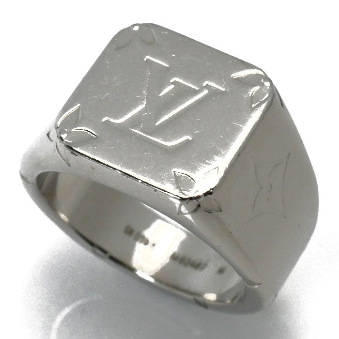 Louis Vuitton Metal Monogram Signet Ring M62487