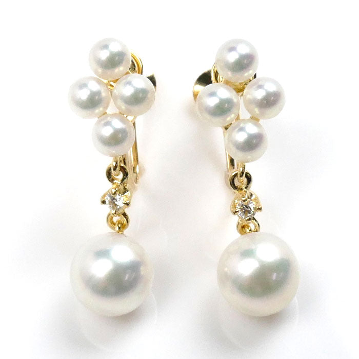 MIKIMOTO K18YG Gold Pearl Earrings