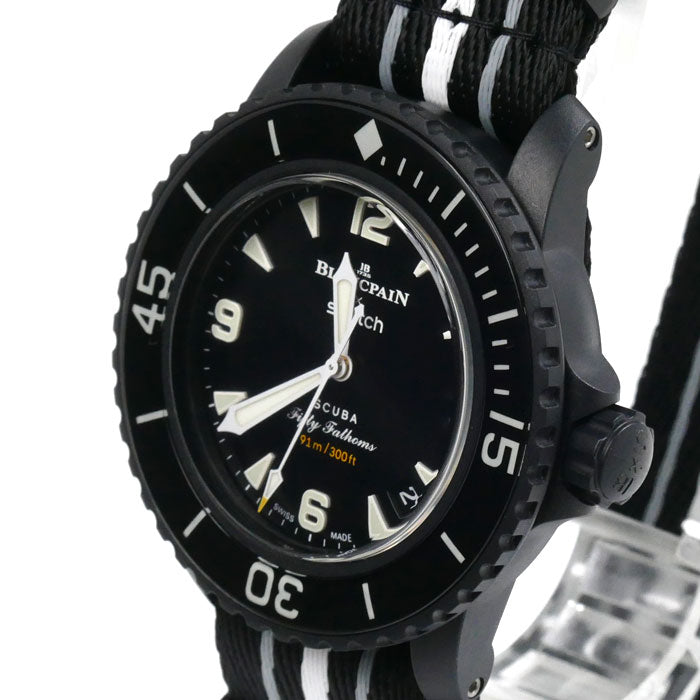 BLANCPAINxSWATCH Fifty Fathoms Ocean Storm Watch S035B400