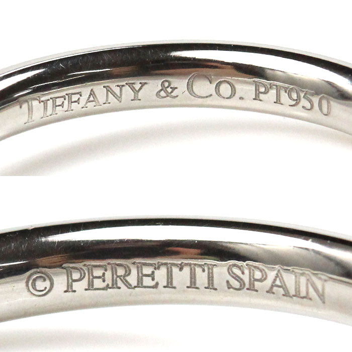 Tiffany & Co Platinum Diamond Curved Band Ring