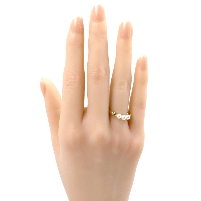 Mikimoto K18YG Yellow Gold Pearl Ring