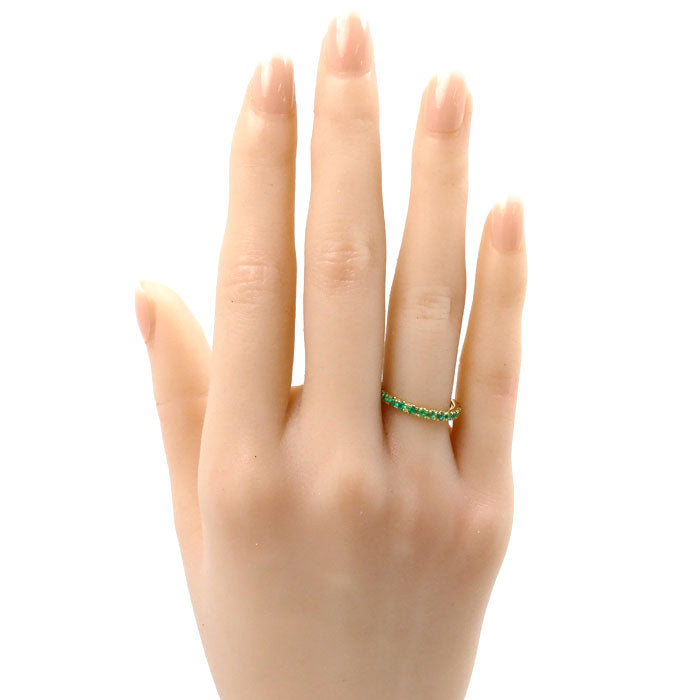 BIZOUX K18YG Yellow Gold Emerald Ring