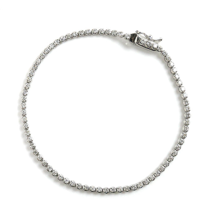 Vendome Aoyama K18WG White Gold Diamond Tennis Bracelet