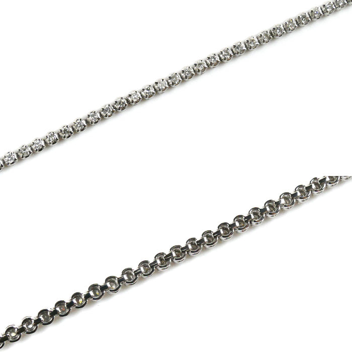 Vendome Aoyama K18WG White Gold Diamond Tennis Bracelet