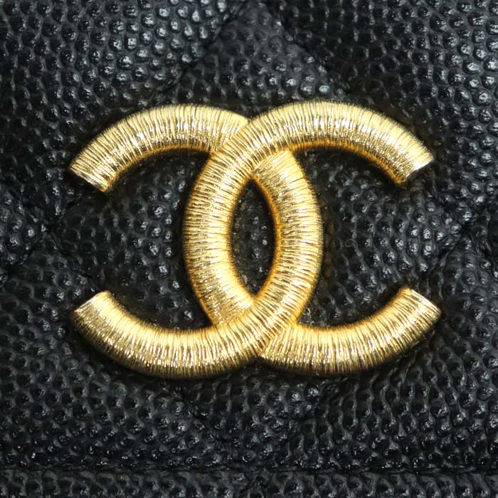 Chanel Caviar Long Flap Wallet Black