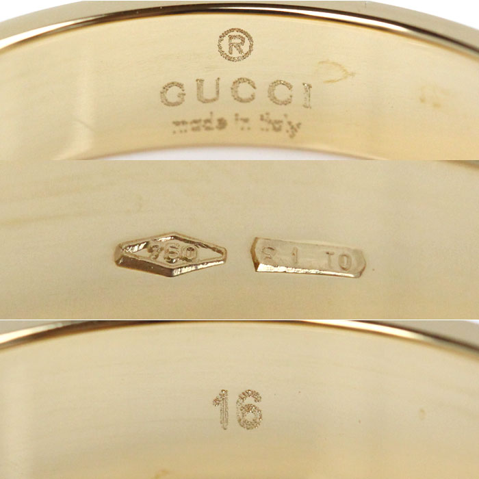 Gucci K18YG Yellow Gold Icon Ring