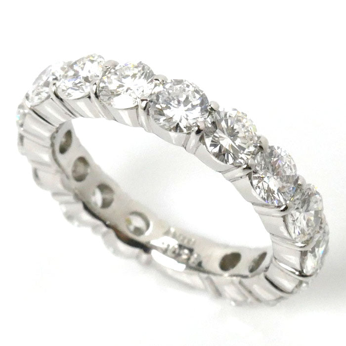 Pt900 Platinum Diamond Eternity Ring 3.028ct