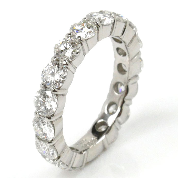 Pt900 Platinum Diamond Eternity Ring 3.028ct