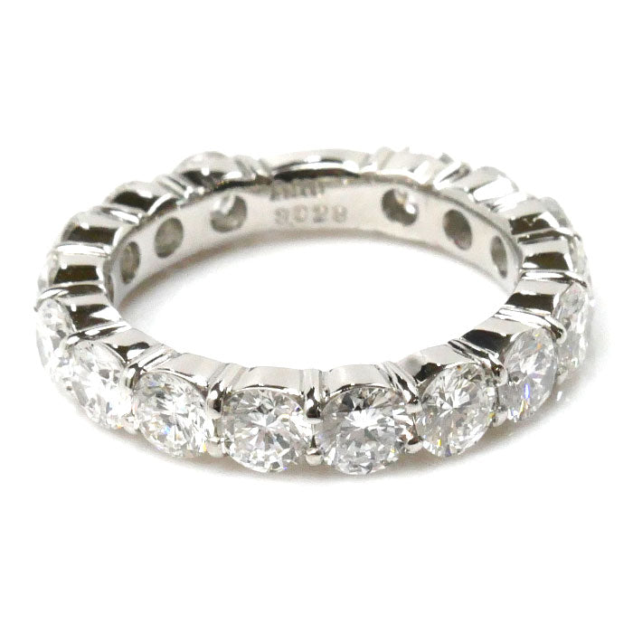 Pt900 Platinum Diamond Eternity Ring 3.028ct