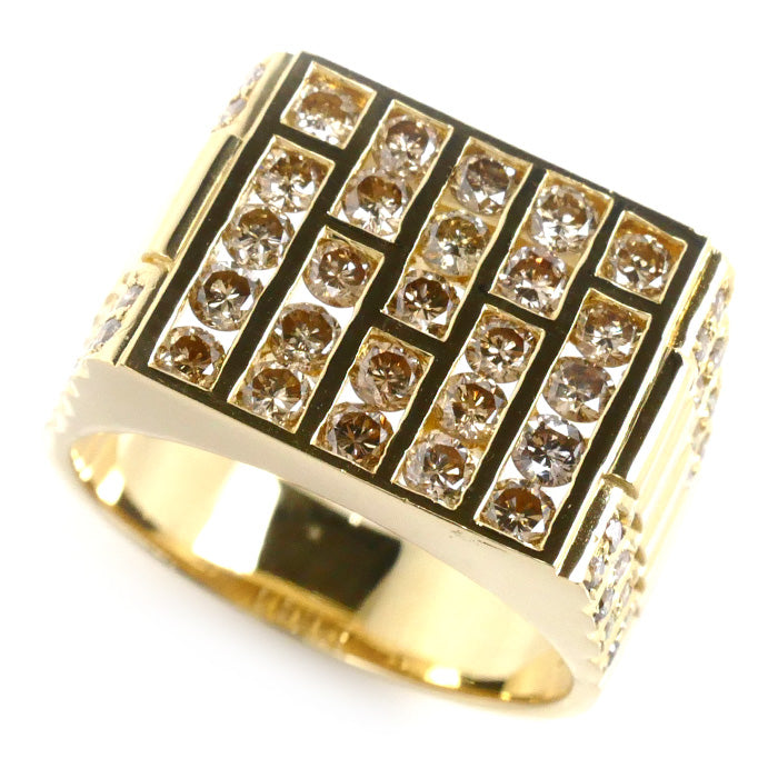 K18YG Yellow Gold Diamond Ring 2.05ct