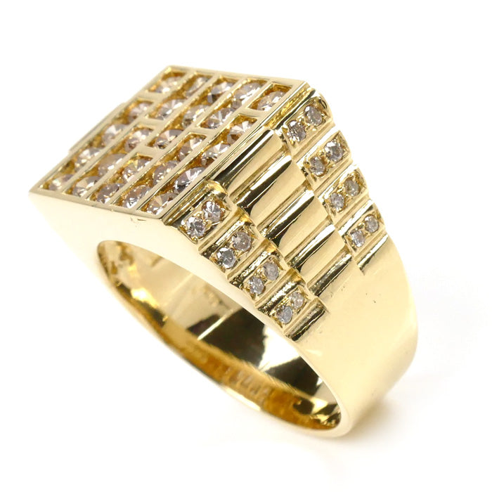 K18YG Yellow Gold Diamond Ring 2.05ct