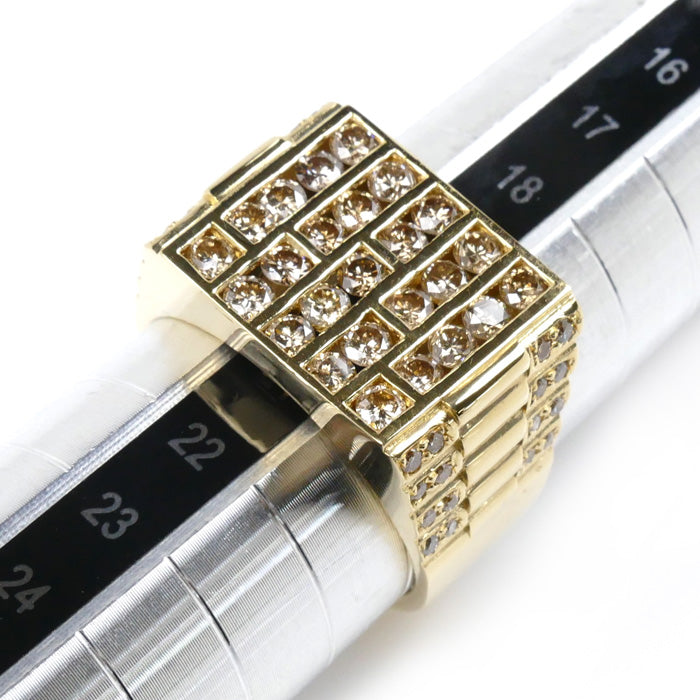 K18YG Yellow Gold Diamond Ring 2.05ct